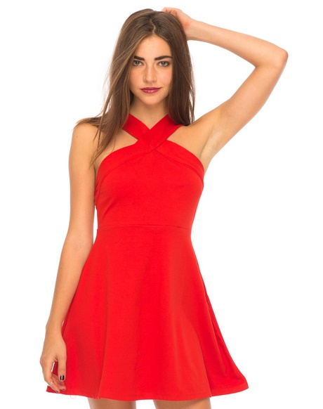 red-strappy-skater-dress-89 Red strappy skater dress