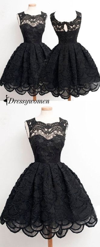 short-black-lace-homecoming-dress-47_16 Short black lace homecoming dress