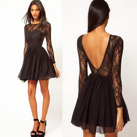 short-black-lace-homecoming-dress-47_3 Short black lace homecoming dress