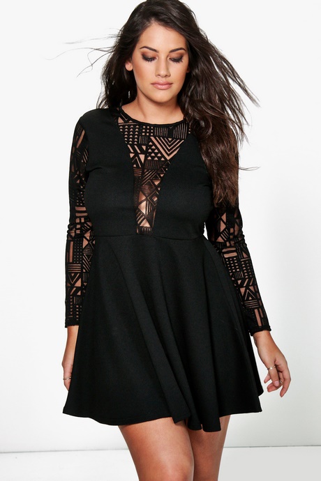skater-dress-with-lace-sleeves-49_11 Skater dress with lace sleeves