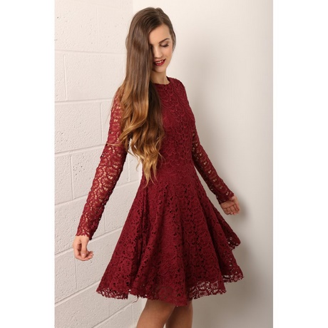 skater-dress-with-lace-sleeves-49_6 Skater dress with lace sleeves