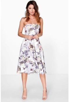 strapless-midi-skater-dress-27 Strapless midi skater dress