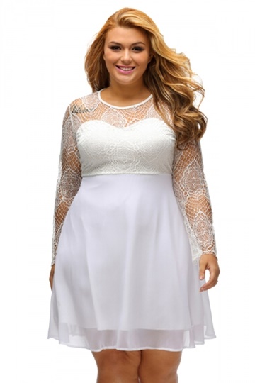 white-lace-long-sleeve-skater-dress-58_16 White lace long sleeve skater dress