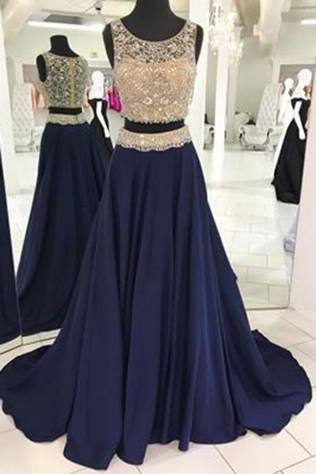 2-piece-navy-prom-dress-77 2 piece navy prom dress