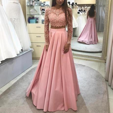 2-piece-peach-prom-dress-80_15 2 piece peach prom dress