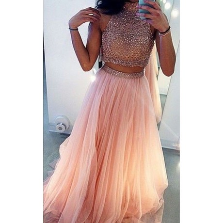 2-piece-peach-prom-dress-80_6 2 piece peach prom dress