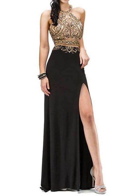 black-and-gold-two-piece-dress-60_18 Black and gold two piece dress