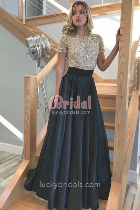 black-and-gold-two-piece-prom-dress-79_8 Black and gold two piece prom dress