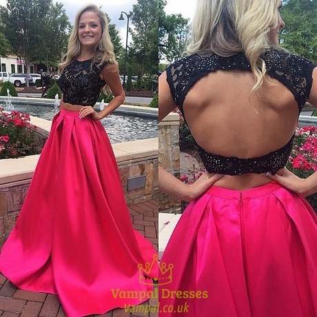 black-and-red-two-piece-prom-dress-16 Black and red two piece prom dress