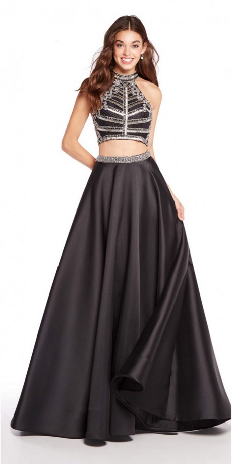 black-and-silver-two-piece-prom-dress-49_11 Black and silver two piece prom dress