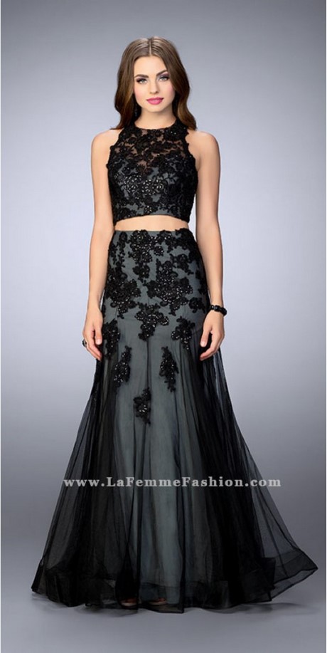 black-lace-2-piece-prom-dress-32_19 Black lace 2 piece prom dress