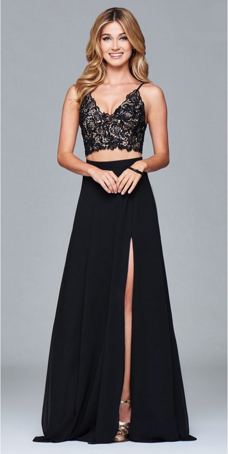 black-lace-two-piece-prom-dress-30_10 Black lace two piece prom dress