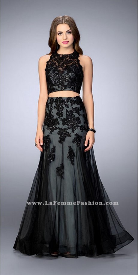 black-lace-two-piece-prom-dress-30_8 Black lace two piece prom dress