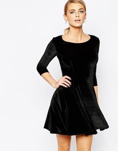 black-long-sleeve-velvet-dress-94_2 Black long sleeve velvet dress