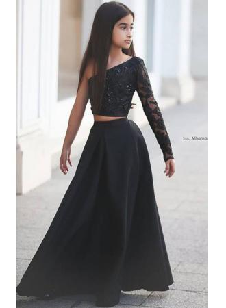 black-two-piece-lace-prom-dress-82_3 Black two piece lace prom dress