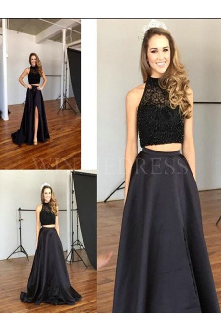 black-two-piece-prom-dress-55_9 Black two piece prom dress