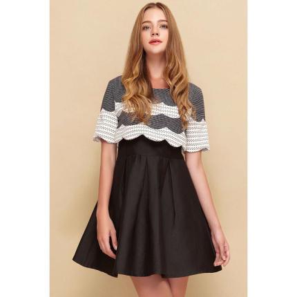 black-two-piece-short-dress-68_4 Black two piece short dress