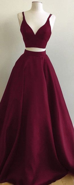 burgundy-2-piece-prom-dress-20 Burgundy 2 piece prom dress