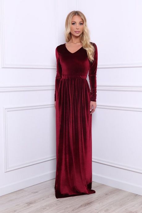 burgundy-velvet-long-dress-11 Burgundy velvet long dress