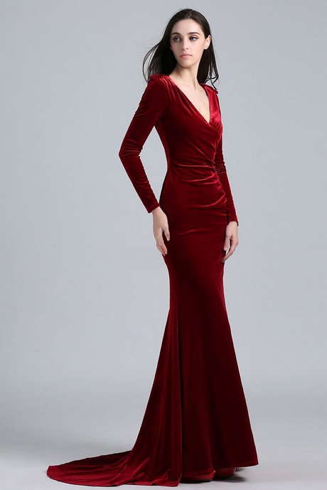 burgundy-velvet-long-sleeve-dress-36_2 Burgundy velvet long sleeve dress