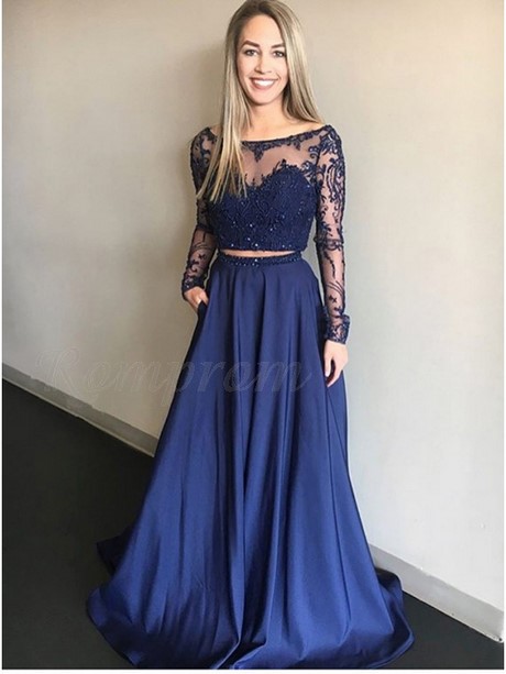 dark-blue-two-piece-prom-dress-66_15 Dark blue two piece prom dress