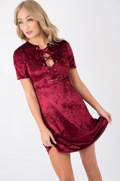 lace-up-velvet-dress-10 Lace up velvet dress