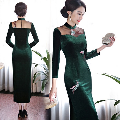 long-green-velvet-dress-03_11 Long green velvet dress