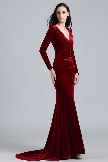 long-sleeve-burgundy-velvet-dress-52_4 Long sleeve burgundy velvet dress