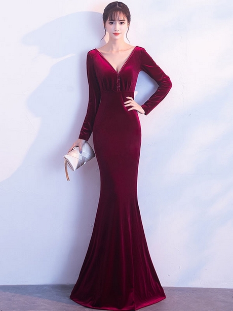 long-sleeve-velvet-evening-dresses-11_6 Long sleeve velvet evening dresses