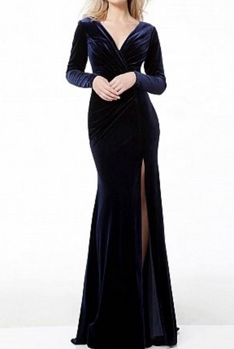 long-sleeve-velvet-gown-68 Long sleeve velvet gown