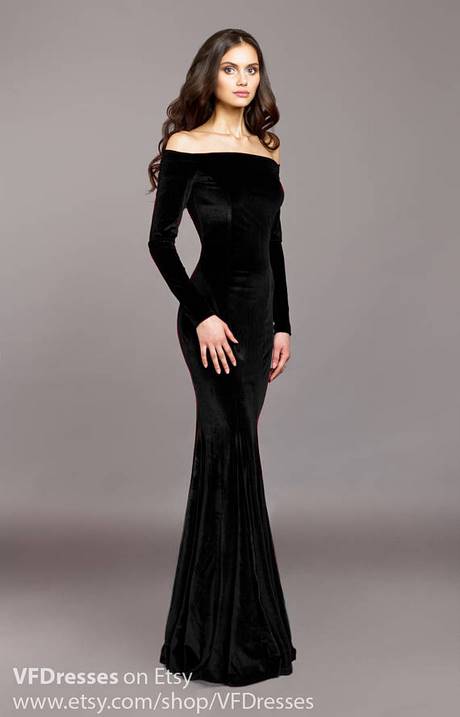 long-velvet-black-dress-19_4 Long velvet black dress