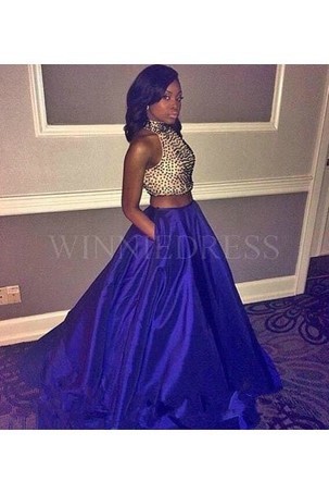 two-piece-beaded-satin-prom-crop-top-and-skirt-06 Two piece beaded satin prom crop top and skirt