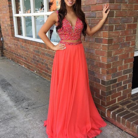 two-piece-coral-prom-dress-92_17 Two piece coral prom dress