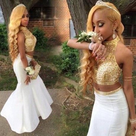 two-piece-gold-and-white-prom-dress-21 Two piece gold and white prom dress