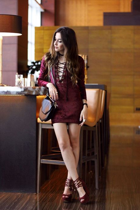 velvet-dress-outfit-27 Velvet dress outfit