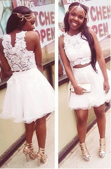 white-two-piece-homecoming-dress-32 White two piece homecoming dress
