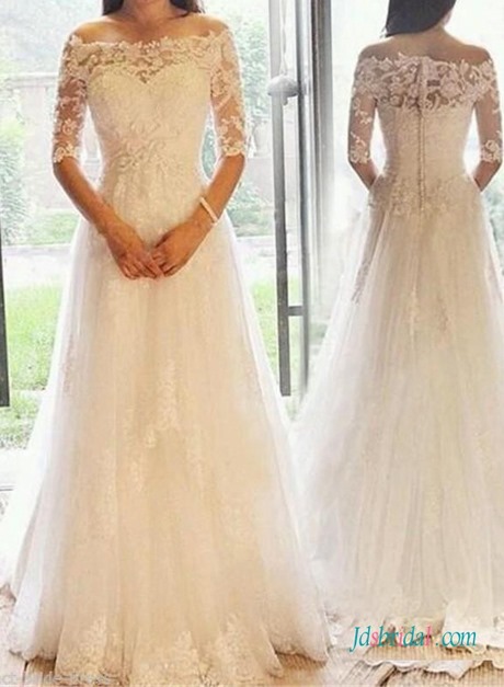 a-line-lace-top-wedding-dress-11_15 A line lace top wedding dress