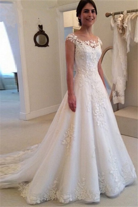 a-line-lace-wedding-gown-63_11 A line lace wedding gown