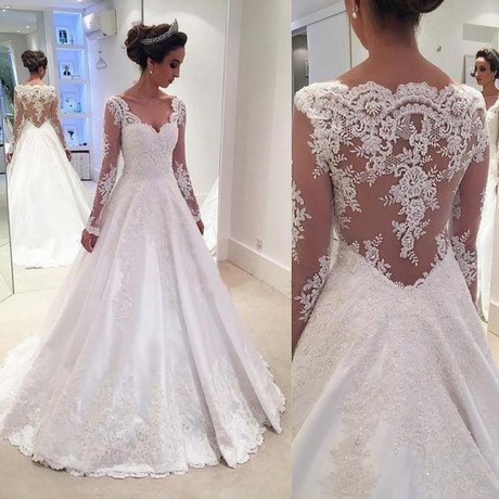 a-line-lace-wedding-gown-63_5 A line lace wedding gown