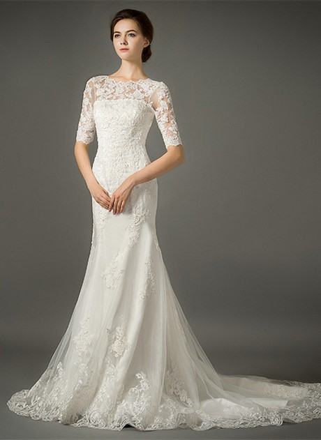 high-back-lace-wedding-dress-94_4 High back lace wedding dress