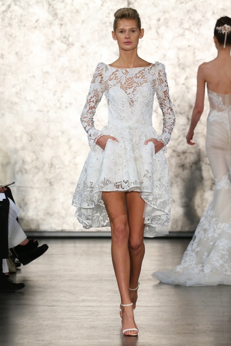 lace-long-sleeve-short-wedding-dress-94_5 Lace long sleeve short wedding dress