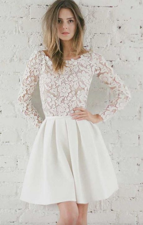 long-sleeve-short-lace-wedding-dress-65_18 Long sleeve short lace wedding dress