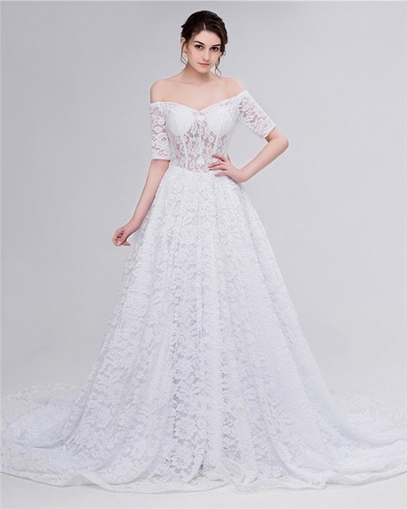 short-lace-wedding-dress-with-sleeves-16_16 Short lace wedding dress with sleeves