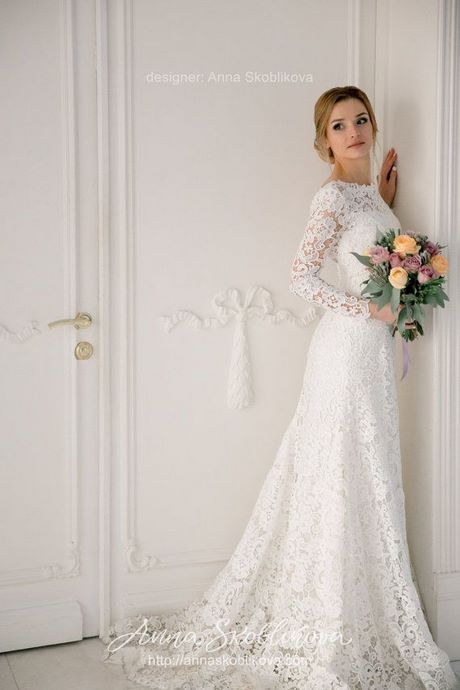 wedding-dress-with-lace-long-sleeves-57 Wedding dress with lace long sleeves