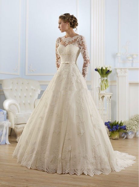 wedding-dress-with-lace-long-sleeves-57_8 Wedding dress with lace long sleeves