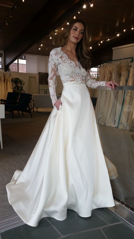 wedding-dress-with-lace-long-sleeves-57_9 Wedding dress with lace long sleeves