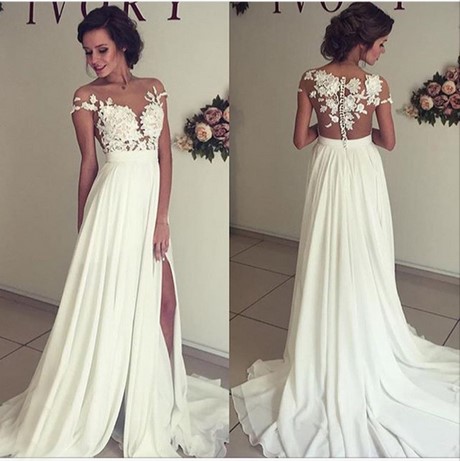 wedding-dress-with-lace-neckline-54_2j Wedding dress with lace neckline