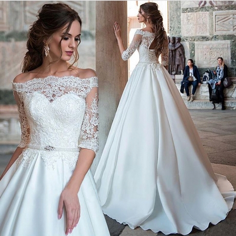 white-lace-wedding-dress-with-sleeves-22_17 White lace wedding dress with sleeves