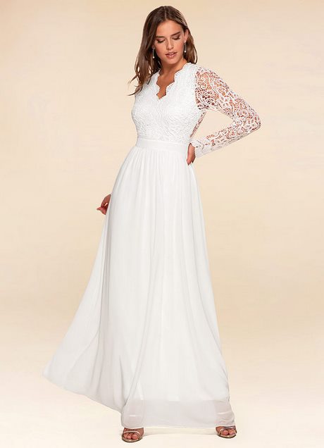 white-long-sleeve-lace-wedding-dress-66_17 White long sleeve lace wedding dress