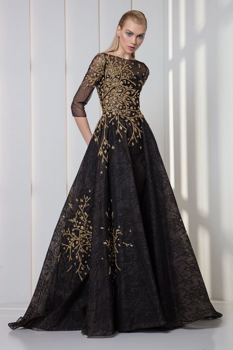 black-and-gold-gown-with-sleeves-75_11 Black and gold gown with sleeves